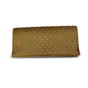 VTG Magid Gold & Rhinestone Envelope Clutch Purse w/Coinpurse & Comb RARE!